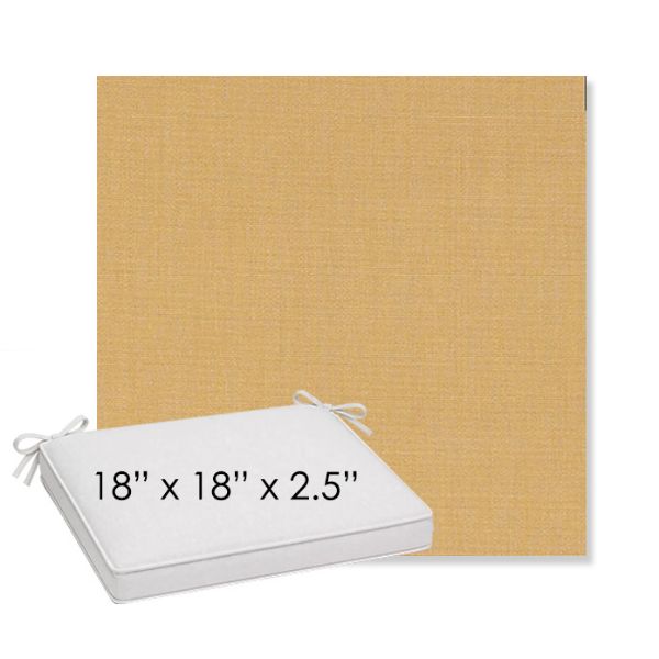 Picture of Cast Harvest | Sunbrella® 18" x 18" x 2.5" Outdoor Dining Cushion
