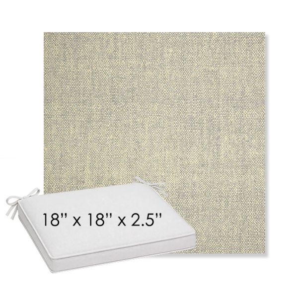 Picture of Chartres Pebble | Sunbrella® 18" x 18" x 2.5" Outdoor Dining Cushion