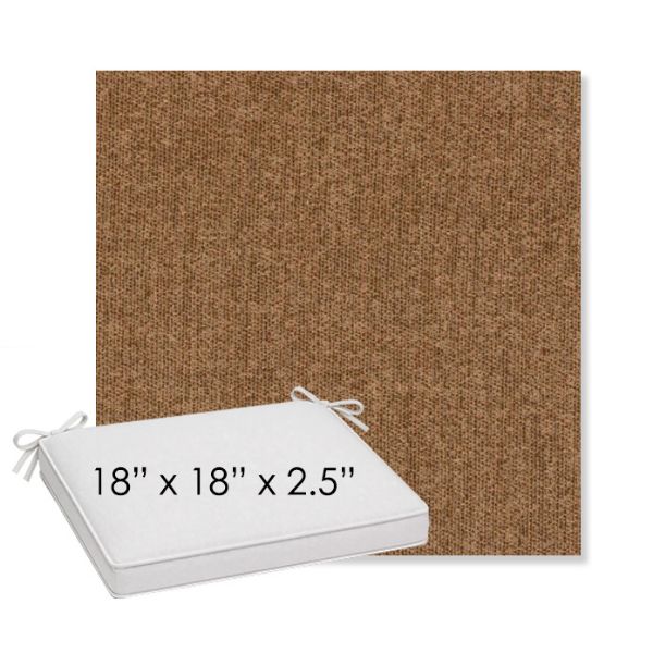 Picture of Dither Bark | Sunbrella® 18" x 18" x 2.5" Outdoor Dining Cushion