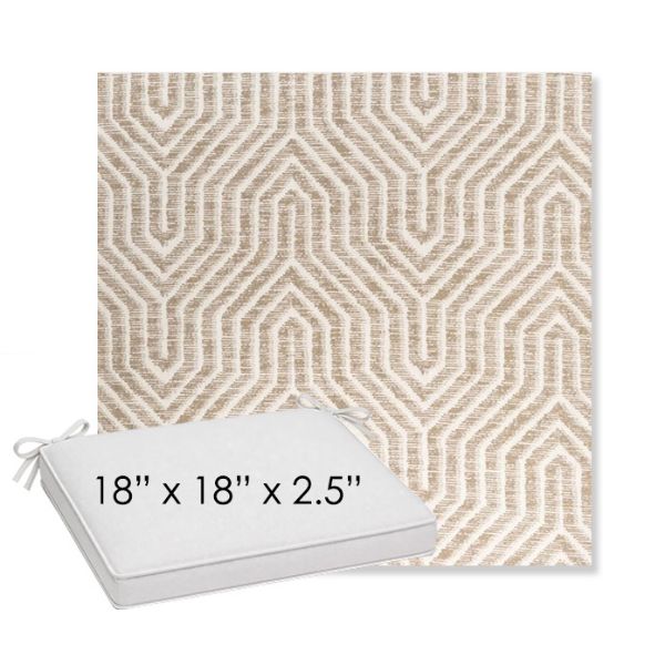 Picture of Etna Dune | Sunbrella® 18" x 18" x 2.5" Outdoor Dining Cushion