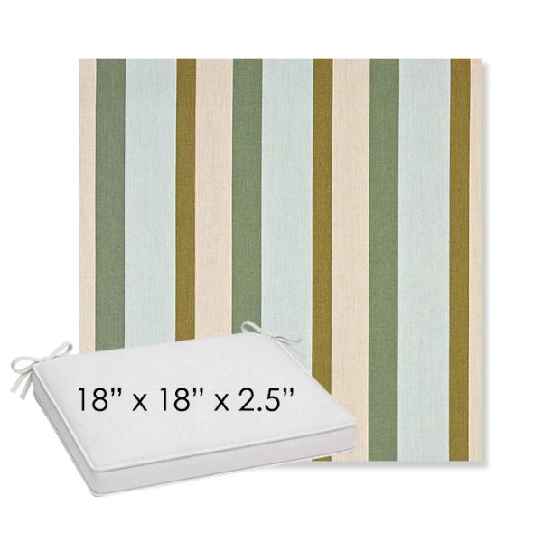 Picture of Gateway Aloe | Sunbrella® 18" x 18" x 2.5" Outdoor Dining Cushion