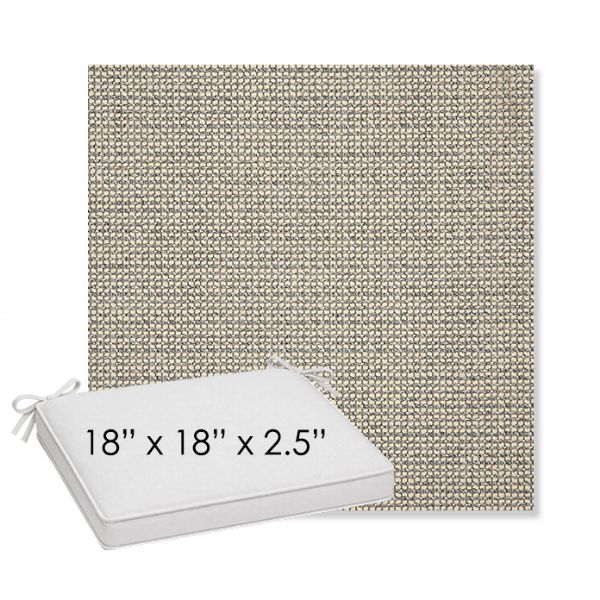 Picture of Hybrid Smoke | Sunbrella® 18" x 18" x 2.5" Outdoor Dining Cushion