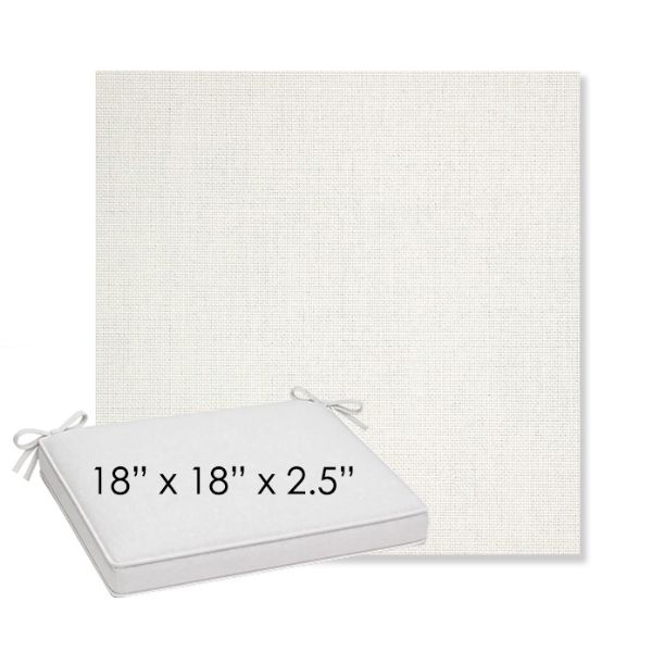 Picture of Idol Snow | Sunbrella® 18" x 18" x 2.5" Outdoor Dining Cushion