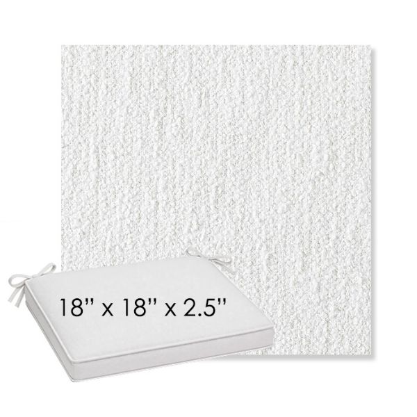 Picture of Improve White | Sunbrella® 18" x 18" x 2.5" Outdoor Dining Cushion