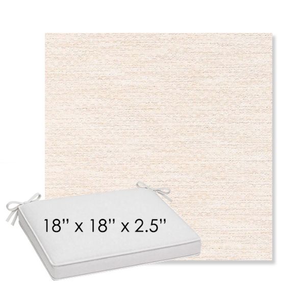 Picture of Litchfield Eggshell | Sunbrella® 18" x 18" x 2.5" Outdoor Dining Cushion