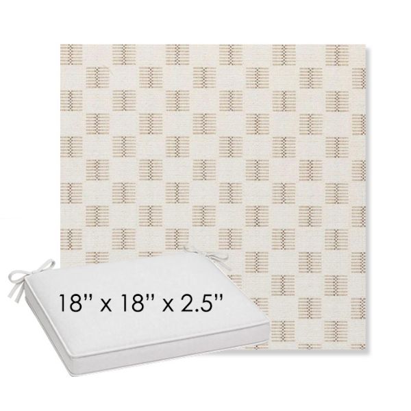 Picture of Mend Latte | Sunbrella® 18" x 18" x 2.5" Outdoor Dining Cushion