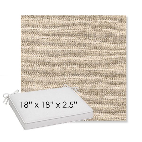 Picture of Momento Parchment | Sunbrella® 18" x 18" x 2.5" Outdoor Dining Cushion