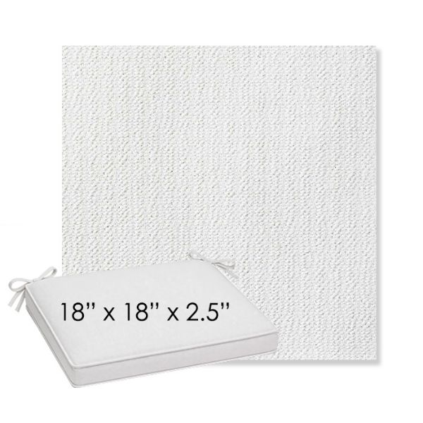Picture of Momento Snow | Sunbrella® 18" x 18" x 2.5" Outdoor Dining Cushion