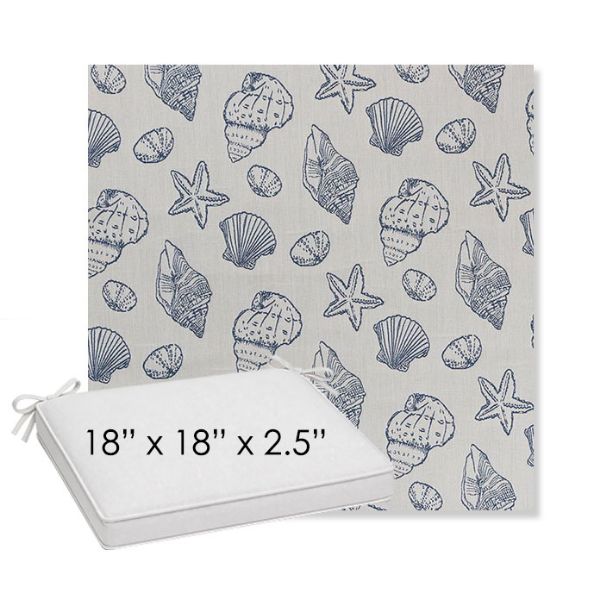 Picture of Nantucket Atlantis | Sunbrella® 18" x 18" x 2.5" Outdoor Dining Cushion