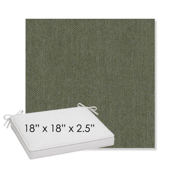 Picture of Natte Bamboo | Sunbrella® 18" x 18" x 2.5" Outdoor Dining Cushion