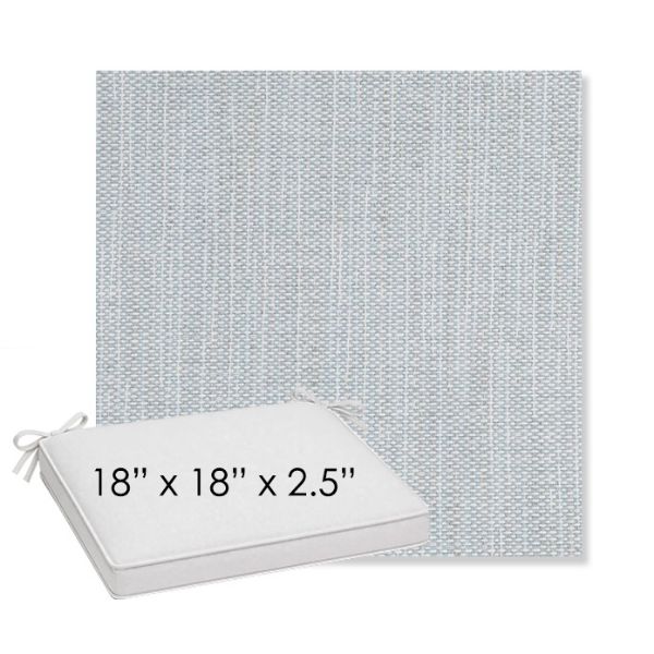 Picture of Nova Chambray | Sunbrella® 18" x 18" x 2.5" Outdoor Dining Cushion