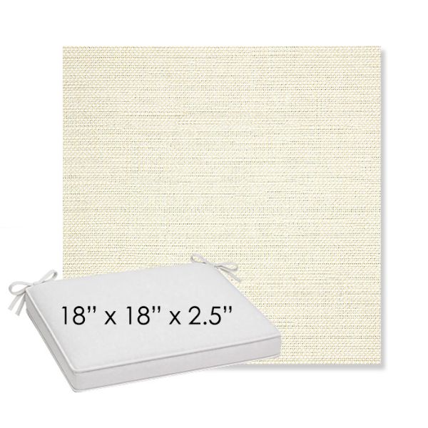 Picture of Piazza Parchment | Sunbrella® 18" x 18" x 2.5" Outdoor Dining Cushion