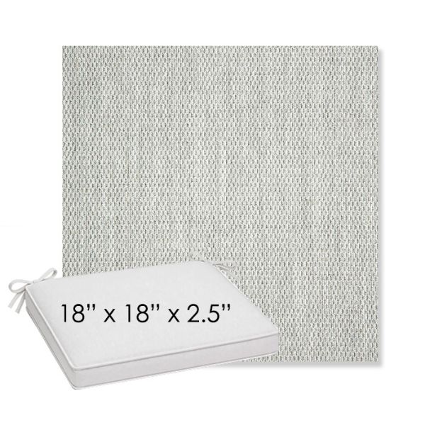 Picture of Pique Cloud | Sunbrella® 18" x 18" x 2.5" Outdoor Dining Cushion