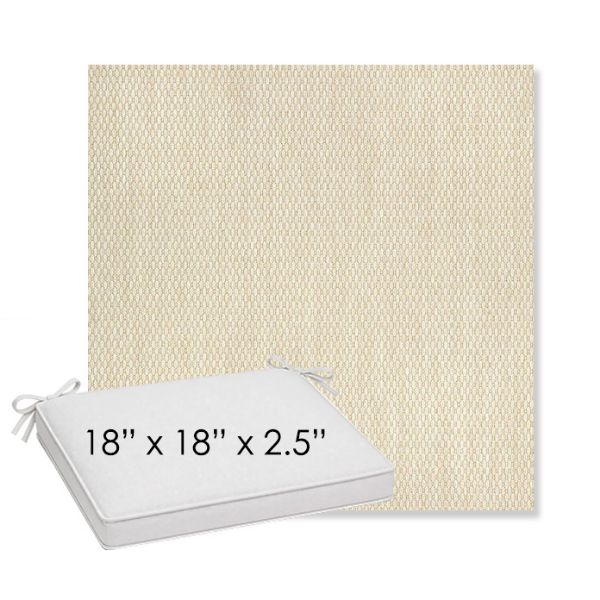 Picture of Pique Flax | Sunbrella® 18" x 18" x 2.5" Outdoor Dining Cushion