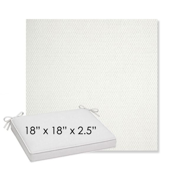 Picture of Pique Salt | Sunbrella® 18" x 18" x 2.5" Outdoor Dining Cushion