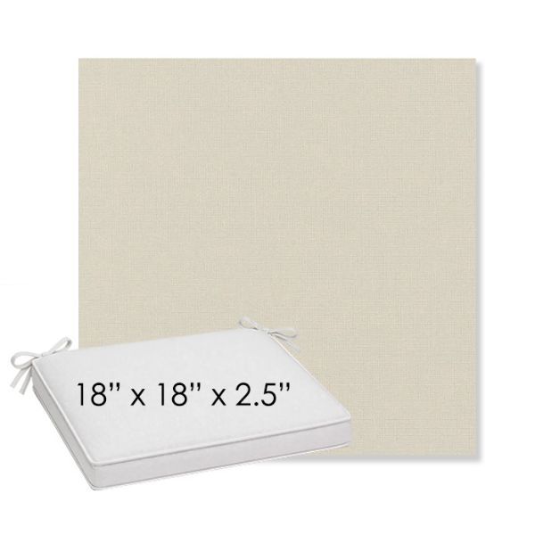 Picture of Play Snow | Sunbrella® 18" x 18" x 2.5" Outdoor Dining Cushion