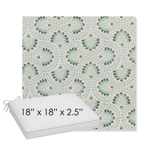 Picture of Plume Spring | Sunbrella® 18" x 18" x 2.5" Outdoor Dining Cushion