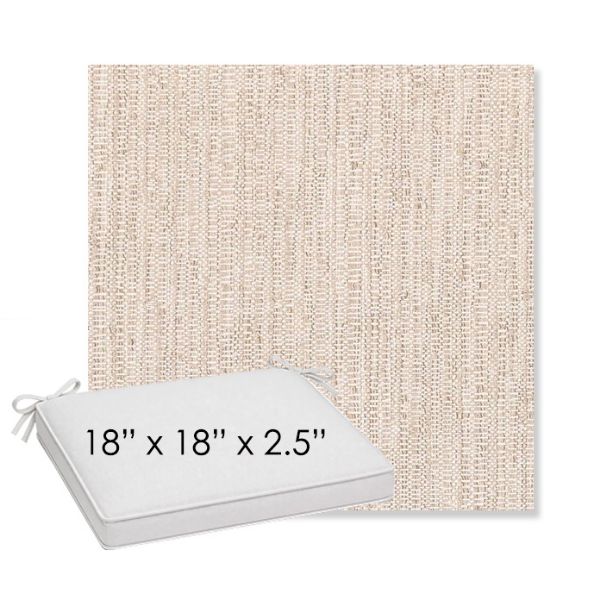 Picture of Poros Linen | Sunbrella® 18" x 18" x 2.5" Outdoor Dining Cushion