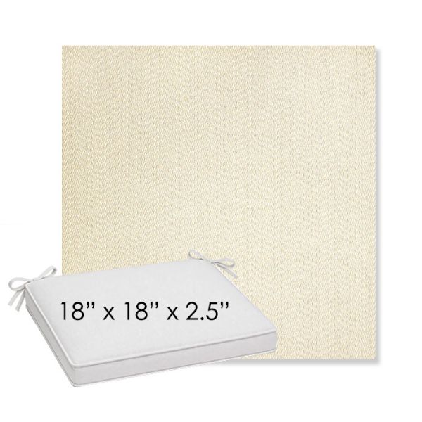 Picture of Posh Salt | Sunbrella® 18" x 18" x 2.5" Outdoor Dining Cushion