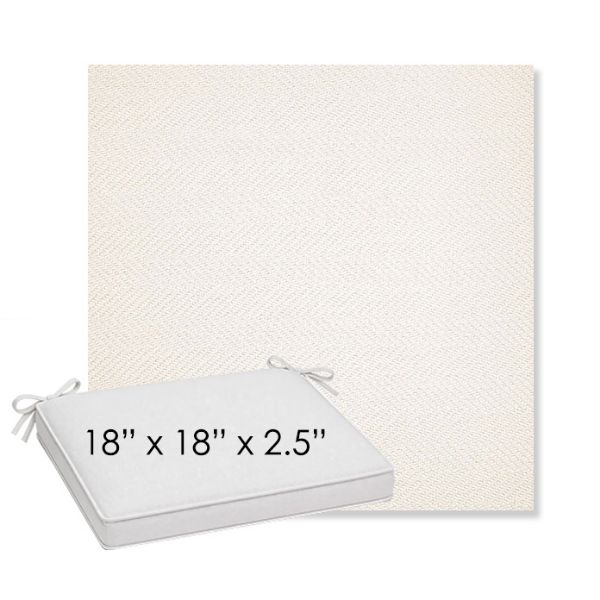 Picture of Posh Snow | Sunbrella® 18" x 18" x 2.5" Outdoor Dining Cushion