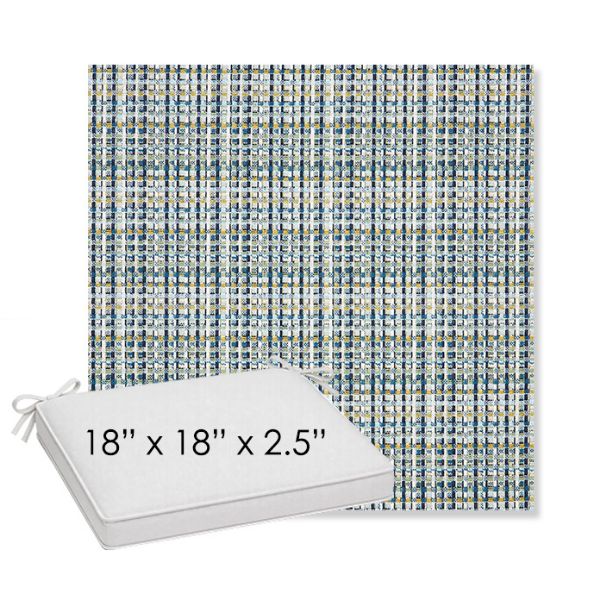 Picture of Principle Lagoon | Sunbrella® 18" x 18" x 2.5" Outdoor Dining Cushion