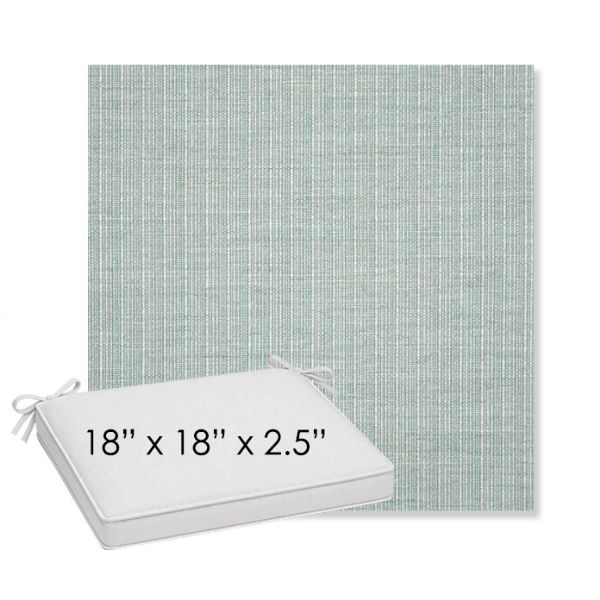 Picture of Proven Seaglass | Sunbrella® 18" x 18" x 2.5" Outdoor Dining Cushion