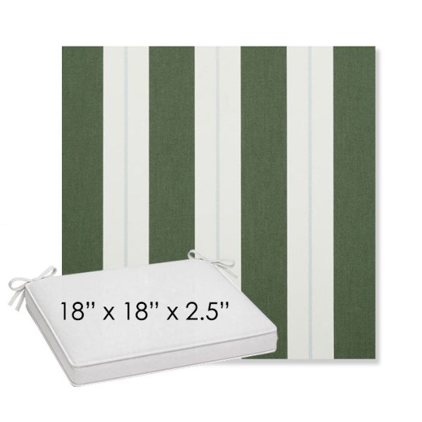Picture of Relate Ivy | Sunbrella® 18" x 18" x 2.5" Outdoor Dining Cushion