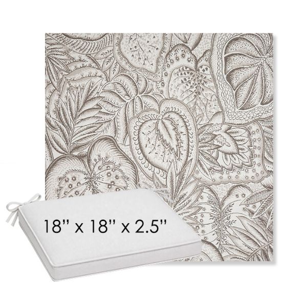 Picture of Sensibility Linen | Sunbrella® 18" x 18" x 2.5" Outdoor Dining Cushion
