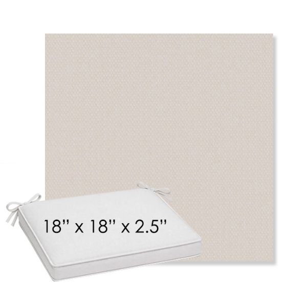 Picture of Shelter White | Sunbrella® 18" x 18" x 2.5" Outdoor Dining Cushion