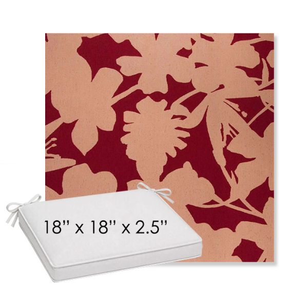 Picture of Sonny Cherry Pop | Sunbrella® 18" x 18" x 2.5" Outdoor Dining Cushion