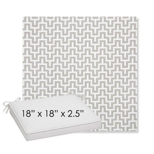 Picture of Underline Dove | Sunbrella® 18" x 18" x 2.5" Outdoor Dining Cushion