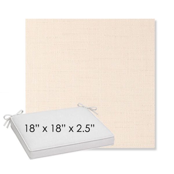 Picture of Willa Cream | Sunbrella® 18" x 18" x 2.5" Outdoor Dining Cushion
