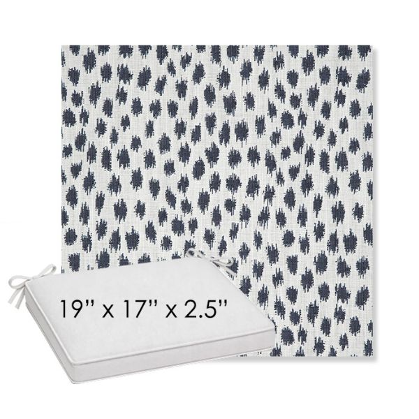 Picture of Agra Indigo | Sunbrella® 19" x 17" x 3" Outdoor Dining Cushion