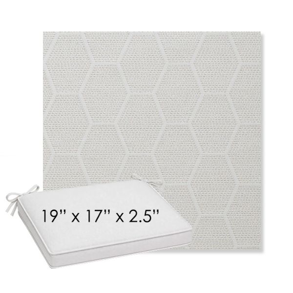 Picture of Amalfi Sand | Sunbrella® 19" x 17" x 3" Outdoor Dining Cushion