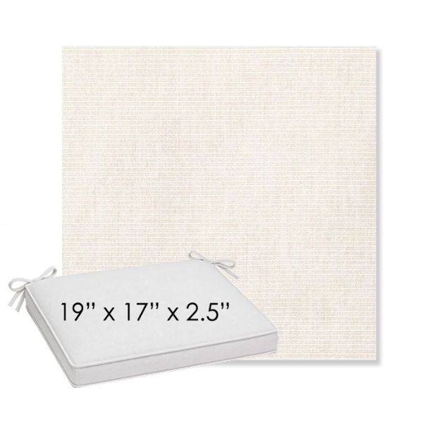 Picture of Ambrose Linen | Sunbrella® 19" x 17" x 3" Outdoor Dining Cushion