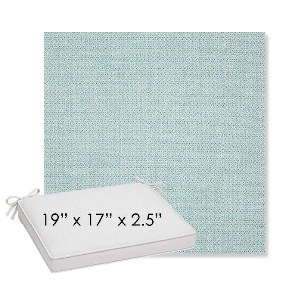 Picture of Bliss Dew | Sunbrella® 19" x 17" x 3" Outdoor Dining Cushion