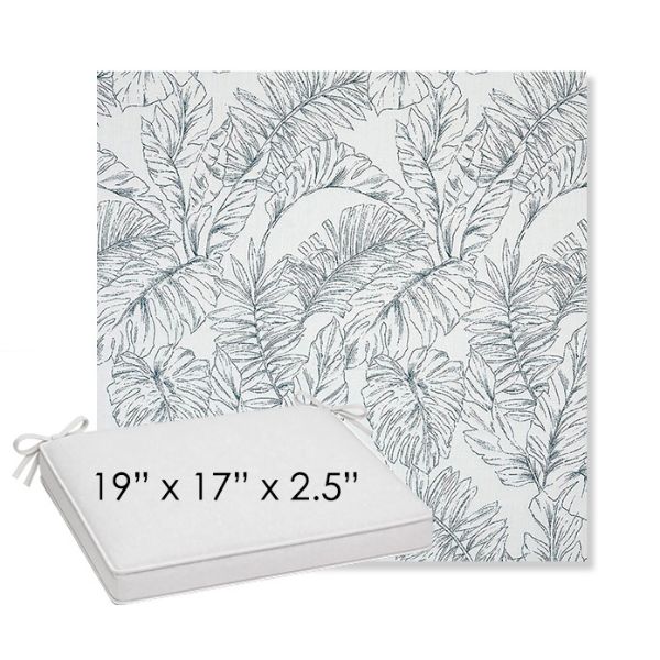 Picture of Calm Laurel | Sunbrella® 19" x 17" x 3" Outdoor Dining Cushion