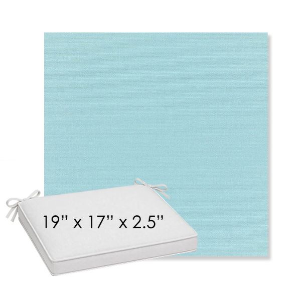 Picture of Canvas Mineral Blue | Sunbrella® 19" x 17" x 3" Outdoor Dining Cushion