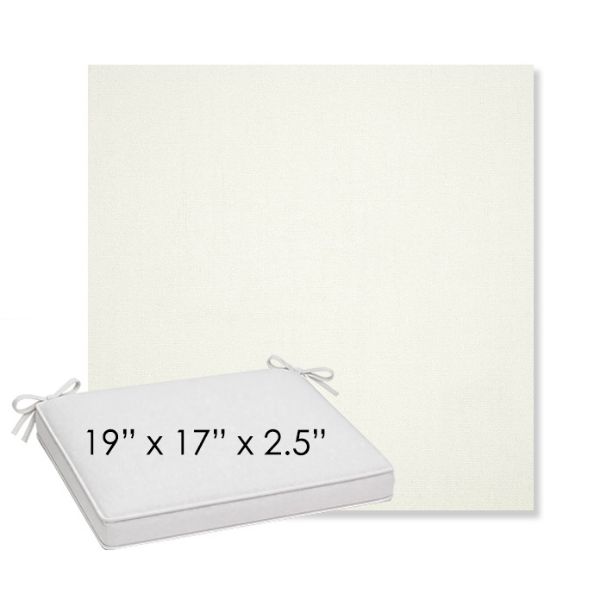 Picture of Canvas White | Sunbrella® 19" x 17" x 3" Outdoor Dining Cushion
