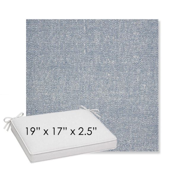 Picture of Chartres Rainfall | Sunbrella® 19" x 17" x 3" Outdoor Dining Cushion
