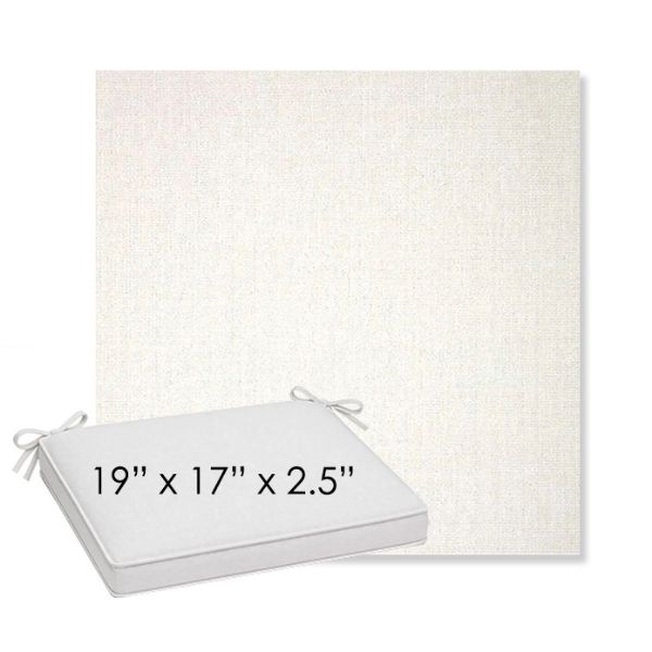 Picture of Crush Snow | Sunbrella® 19" x 17" x 3" Outdoor Dining Cushion