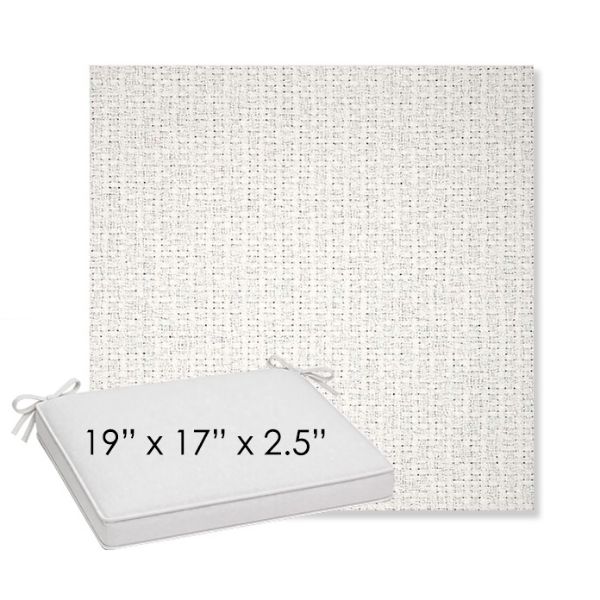 Picture of Dumont Snow | Sunbrella® 19" x 17" x 3" Outdoor Dining Cushion