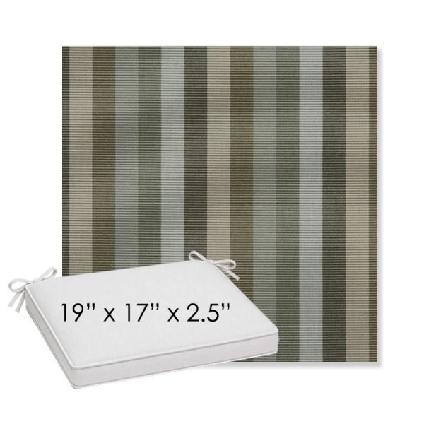 Picture of Entice Moss | Sunbrella® 19" x 17" x 3" Outdoor Dining Cushion