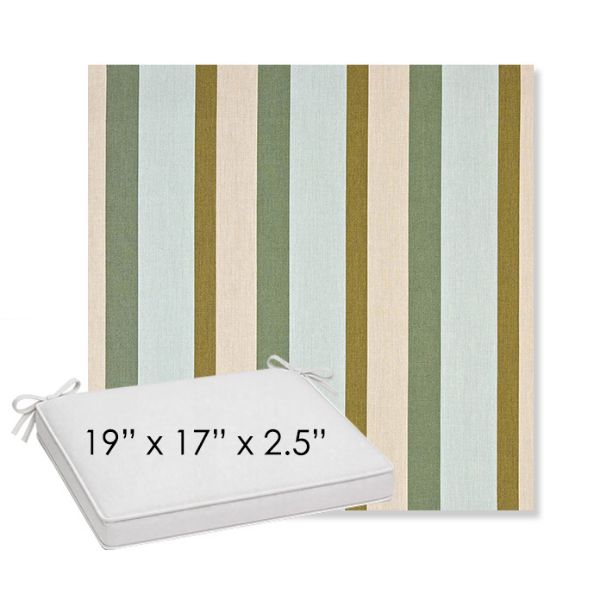 Picture of Gateway Aloe | Sunbrella® 19" x 17" x 3" Outdoor Dining Cushion