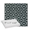 Picture of Hoopla Plume | Sunbrella® 19" x 17" x 3" Outdoor Dining Cushion