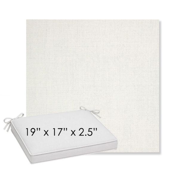 Picture of Idol Snow | Sunbrella® 19" x 17" x 3" Outdoor Dining Cushion