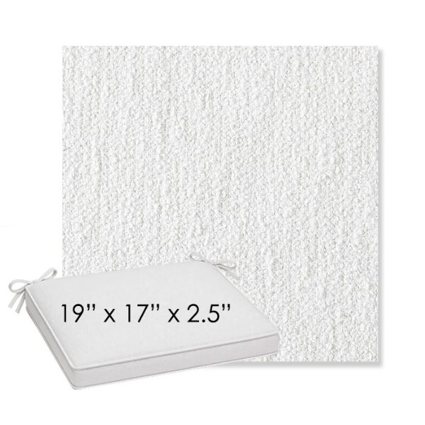 Picture of Improve White | Sunbrella® 19" x 17" x 3" Outdoor Dining Cushion