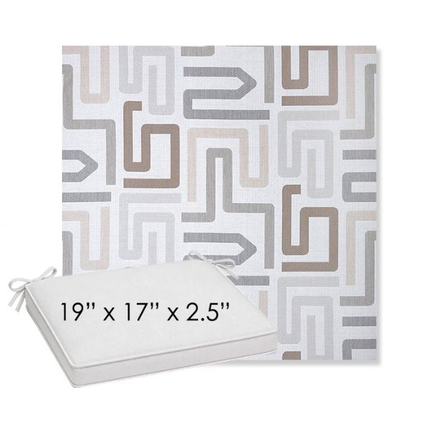 Picture of Labyrinth Cloud | Sunbrella® 19" x 17" x 3" Outdoor Dining Cushion