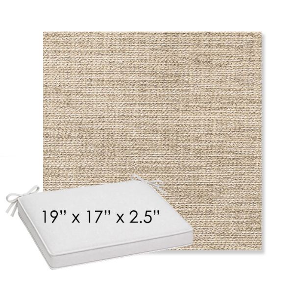 Picture of Momento Parchment | Sunbrella® 19" x 17" x 3" Outdoor Dining Cushion