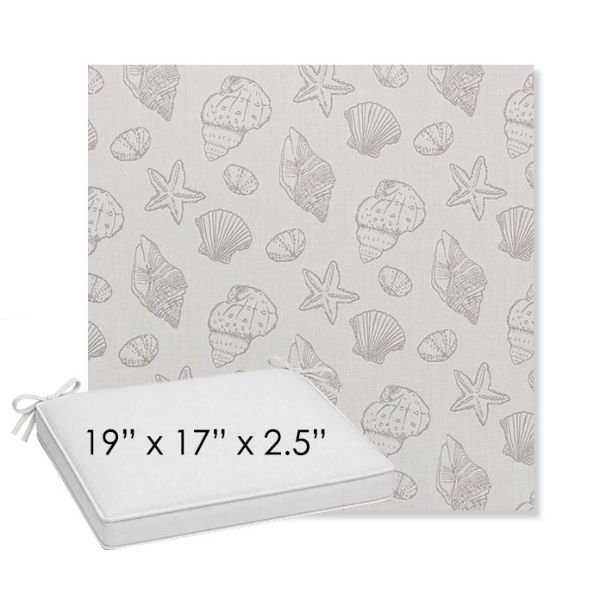 Picture of Nantucket Fossil | Sunbrella® 19" x 17" x 3" Outdoor Dining Cushion
